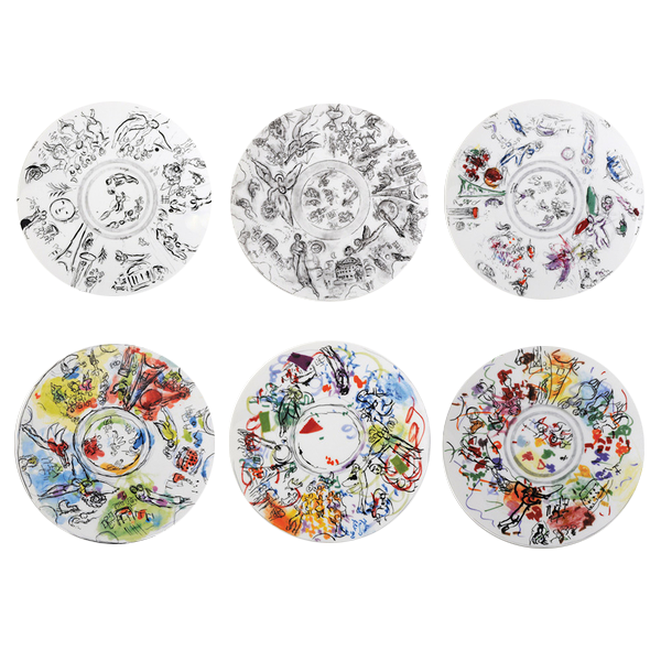 Coffret de 6 assiettes à dessert Chagall