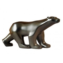 Ours Blanc de Pompon - Patine bronze