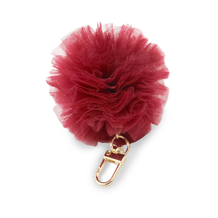 Pompon en tulle rouge