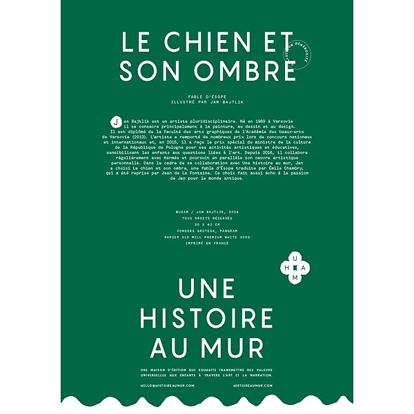 Affiche le Chien et son ombre - 30 x 40