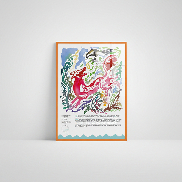 Affiche 40x50 cm - Le Corbeau et le Renard
