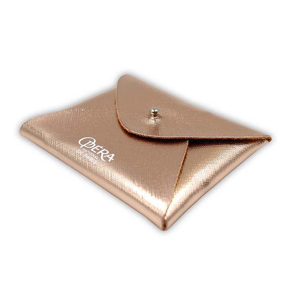Porte Carte Enveloppe Or Rose Logo Opera