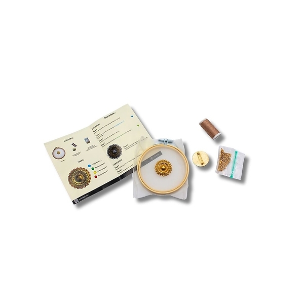 Kit De Broderie Broche Ronde
