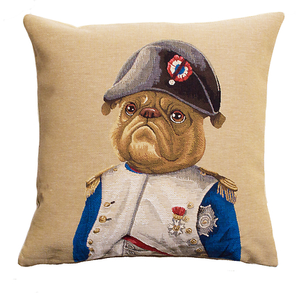 Housse de coussin Napoléon Bouledogue