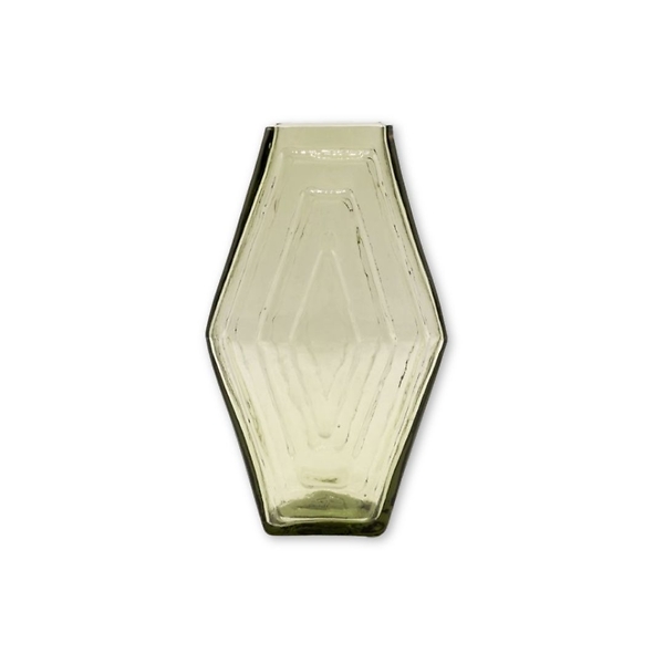 Vase Large Infinite Hexagon Smokey Green