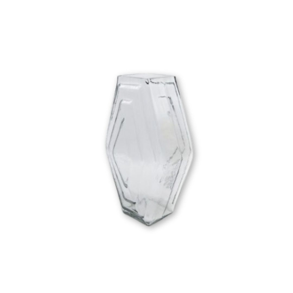 Vase Large Infinite Hexagon Clear