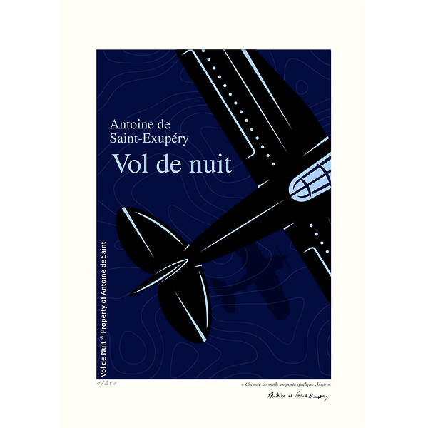 Poster "Vol de nuit" -Le Petit Prince