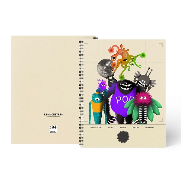 Carnet A5 Spirales - Monstres