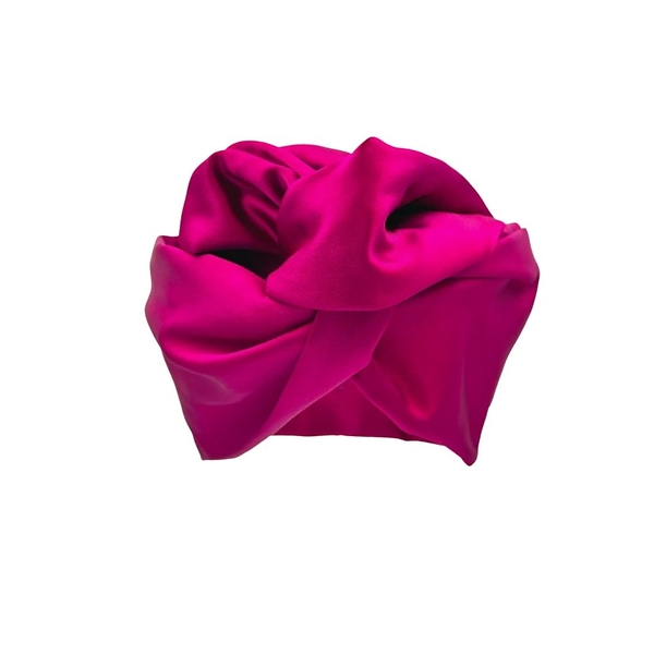 Turban en satin duchesse Fuchsia M