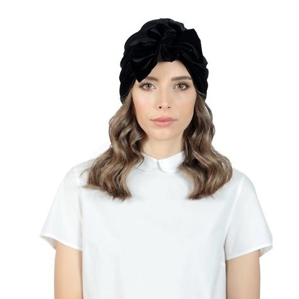 Turban Panarea velours Noir