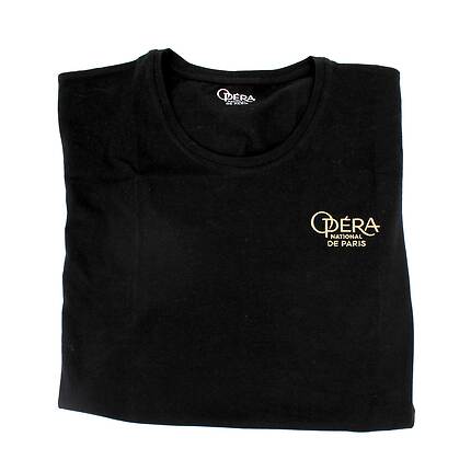 Tshirt Noir Broderie Or Femme