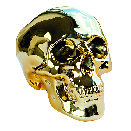 Money box Skull Gold