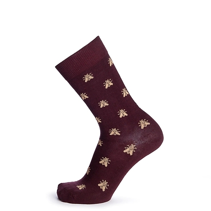 Mi-Chaussettes Les Abeilles D'or Bordeaux 39/42