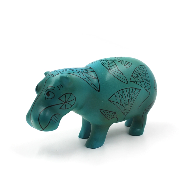 Hippopotame En Faience