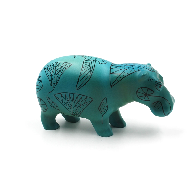 Hippopotame En Faience