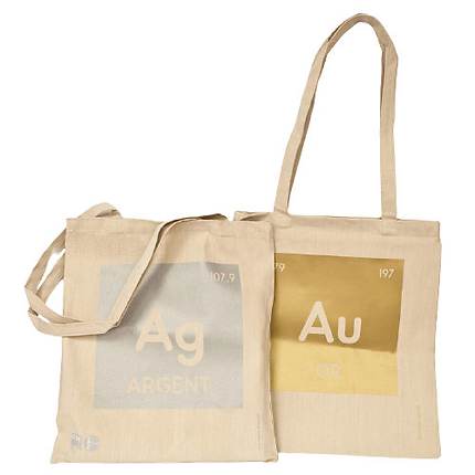 Tote bag or ou argent