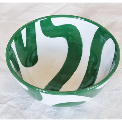 Medium Bowl Green Brush
