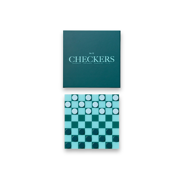Turquoise Checkers Game