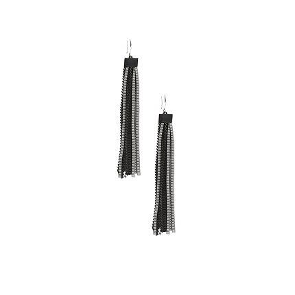 Black and Silver Earrings