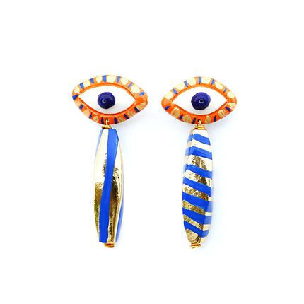 Eyes And Stripes Lungo Earrings