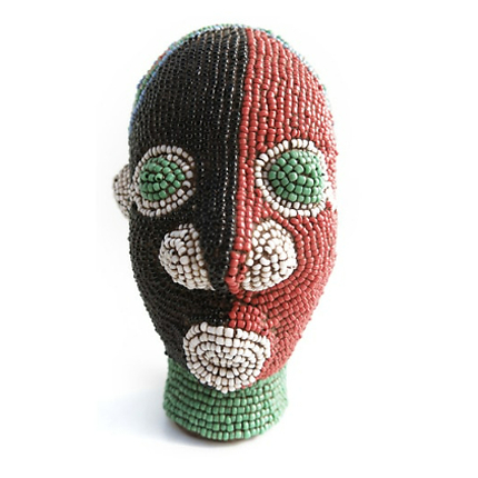 Beaded head of Cameroon
