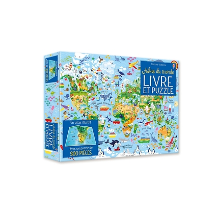 Atlas du monde - Coffret livre et puzzle