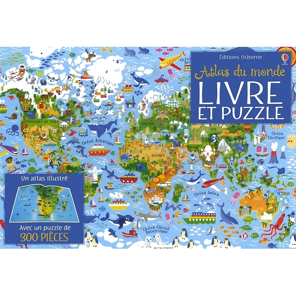 Atlas du monde - Coffret livre et puzzle