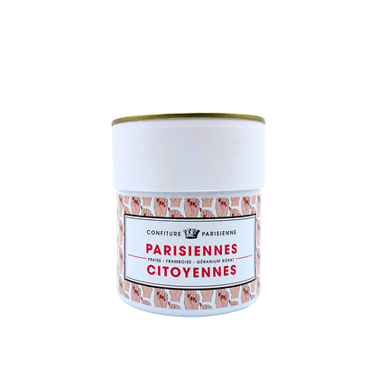 Composition : strawberry, cane sugar, raspberry, lemon, citrus pectin, natural rose geranium flavor