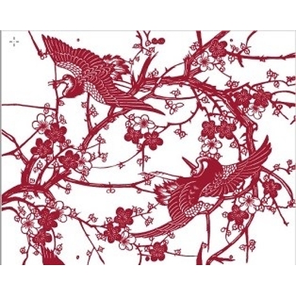 Set de table rouge oiseau
