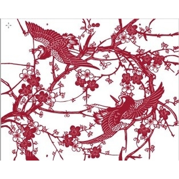 Table set rouge oiseau
