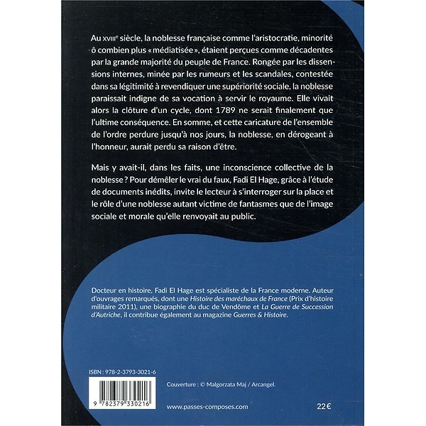 Le sabordage de la noblessse ; mythe et réalité d'une décadence