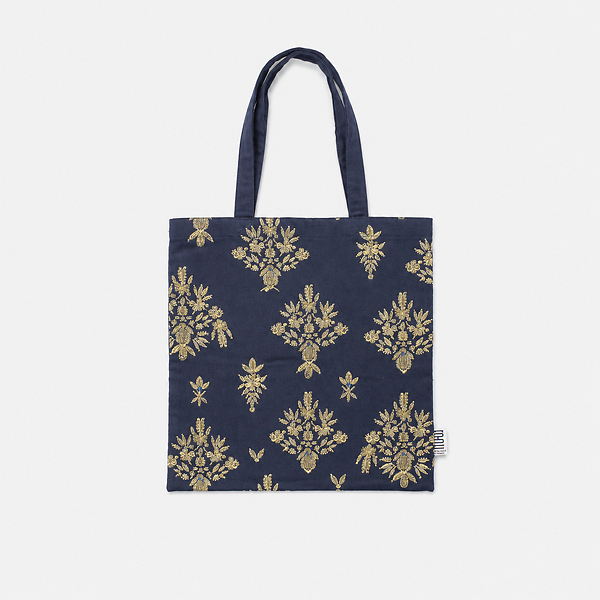 Blue Cotton Tote Bag - La Mode en Majesté