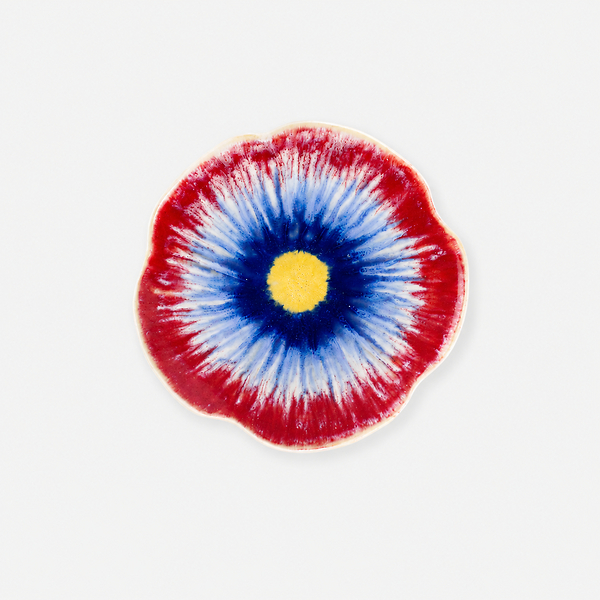 Assiette fleur 17cm Céramique Multicolore
