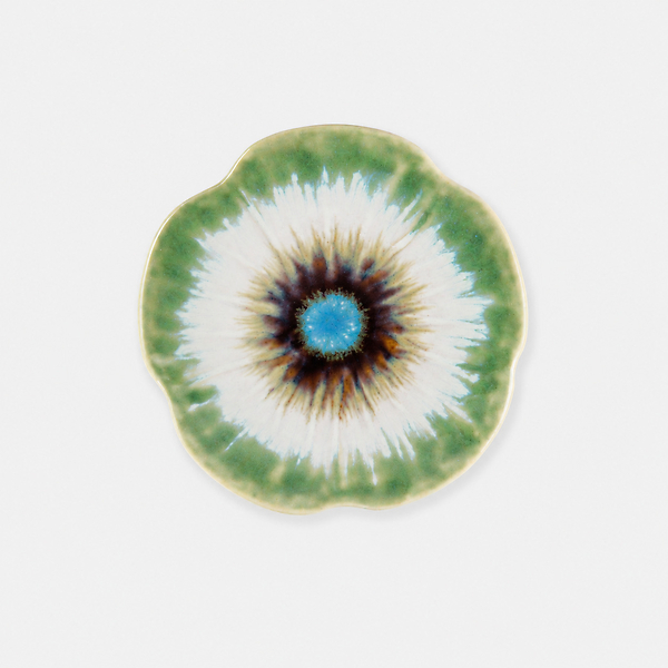 17 cm Multicolored Ceramic Floral Plate