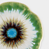 17 cm Multicolored Ceramic Floral Plate