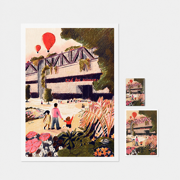 Affiche RebaÏ - Le Parvis 29.7x42cm Multicolore - 40 ans Cité des sciences et de l'Industrie