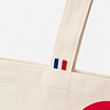 Totebag ChatCorn Coton Beige et Rouge - Jeux de chats