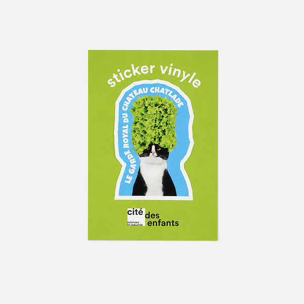 Blue Sticker - Cat Salad - Cat Games