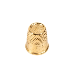 Gold-plated brass dressmakers thimble
