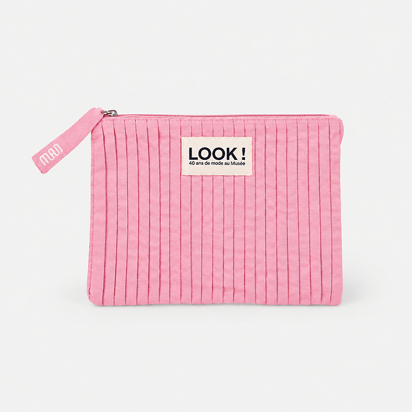 Pink Cotton Pouch - Look!
