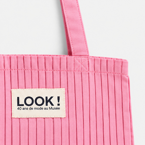 Pink Cotton Tote Bag - Look!