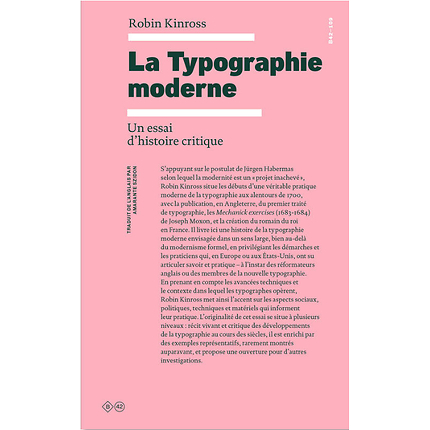 La Typographie Moderne   Un Essai D'histoire Critique